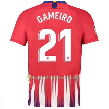 Günstige Fußballtrikots Atlético Madrid Gameiro 21 2018-2019 Kurzarm Heimtrikotsatz kaufen